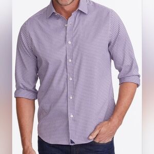 UNTUCKit Marcanoa purple wrinkle-free performance plaid button-down shirt